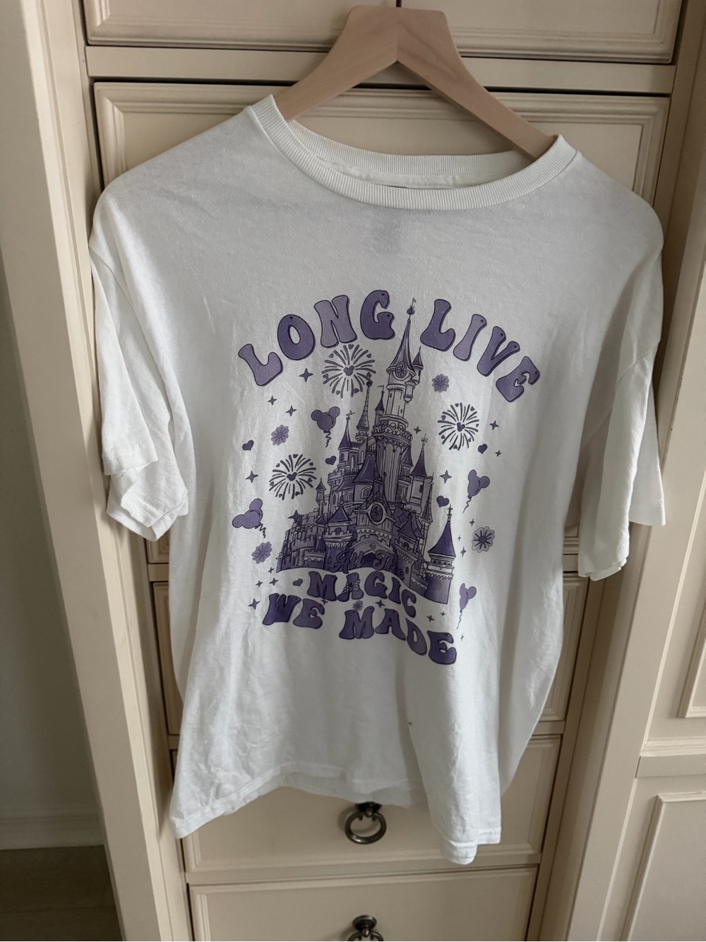 Long Live Magic We Made woman's Gildan Tee - White & Purple